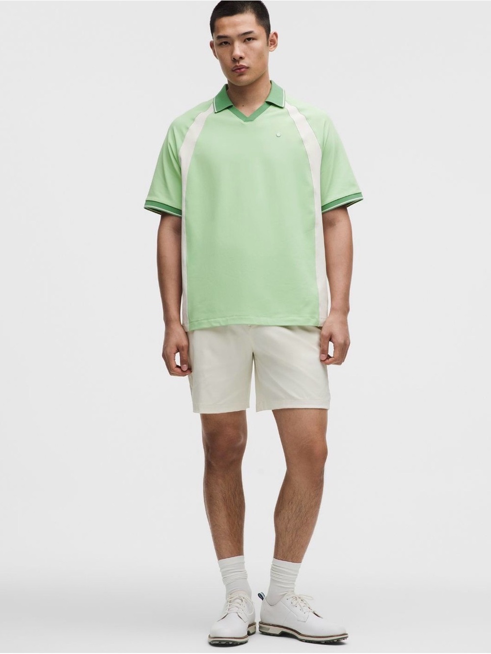 NWT Lululemon UV-Protective Relaxed-Fit Golf Polo in Kale Krush mix color - Picture 2 of 9